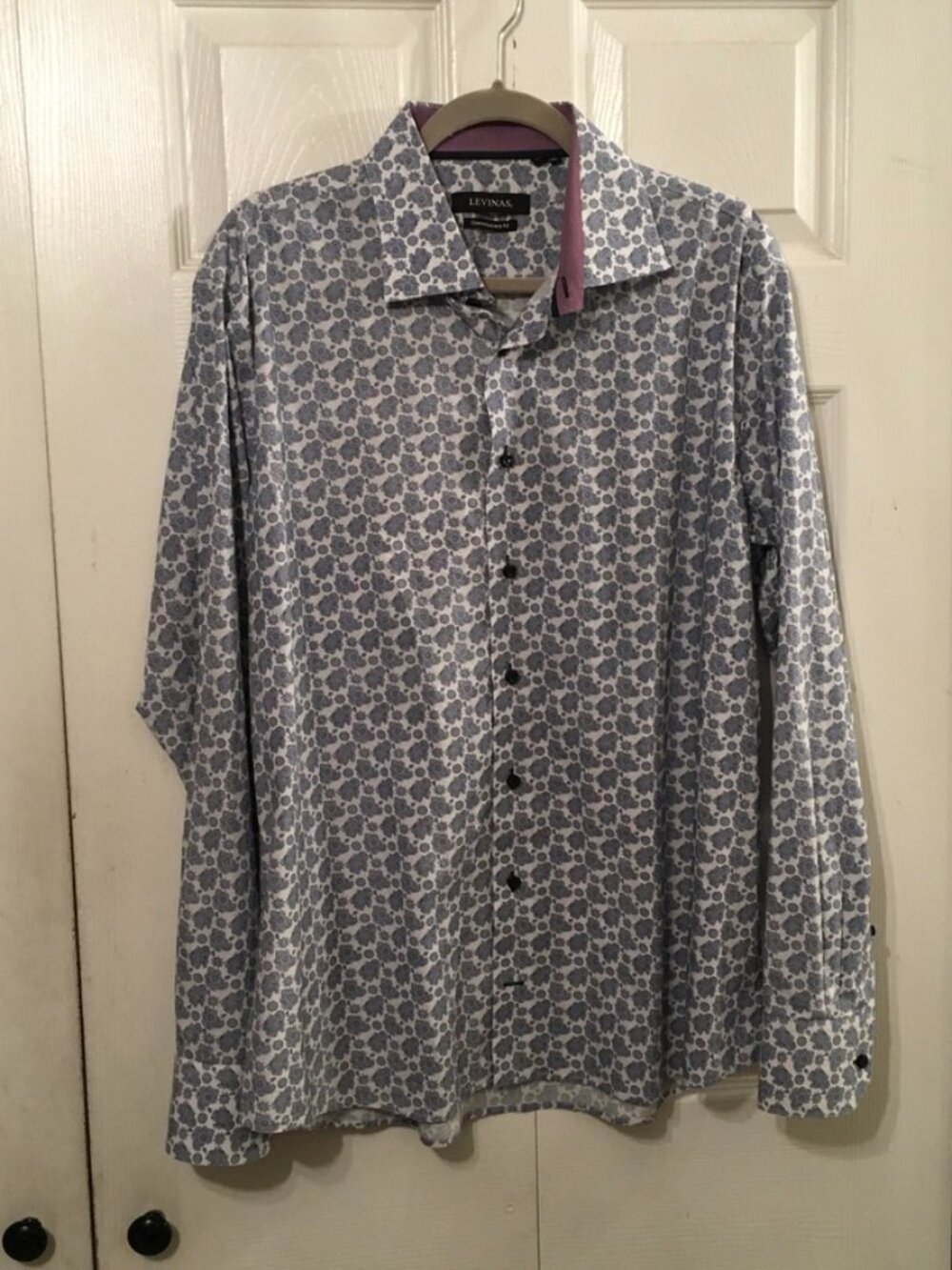 Levinas Men's Contemporary Fit Button down Shirt XL